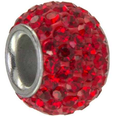 Hallmark Stainless Steel Red Crystal Bead