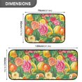 thumbnail image 4 of Dailycode 2 Pcs Kitchen Rug Set Non Slip Absorbent Soft Floor Mats for Kitchen Bathroom Tropical Fruit and Rose 19.7"x27.6"+19.7"x47.2", 4 of 7