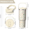 thumbnail image 4 of 30 Oz Tumbler Colored Fragments Tumbler with Lid and Straw, Birthday Gift Cup for Friend Women Men Coffee Travel Mug Thanksgiving Day Halloween Christmas Gift Water Bottle, 4 of 7