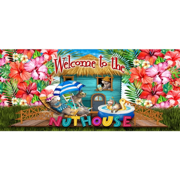 Briarwood Lane Spring Summer Nuthouse Mini Mat 22x10 Indoor Outdoor For Spring Doormat