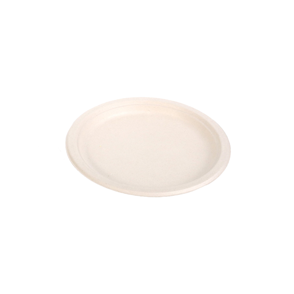 TureClos 50 Pieces Paper Pulp Plate Single Use Tray Holder Multi