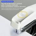 thumbnail image 5 of Deli Swing-Arm Swivel Stapler, 360 Degree Rotate Desktop Staplers,50 Sheet Capacity,White, 5 of 8