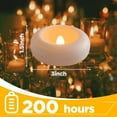 thumbnail image 2 of Flameless LED Floating Candles, 3\u201dFloating Battery Operated Candles,24 Pack Warm Tealights for Cylindrical Vase/Pool/Bath/Hot Bath/Wedding Center Decoration, 2 of 8