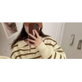 thumbnail image 7 of Kukuzhu Women Striped Long Sleeve Sweater Acubi Loose Knitted Pullover Sweater Crew Neck Casual Clothes Harajuku Outerwear, 7 of 7