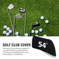 thumbnail image 2 of Club Head Cover   Iron Head Covers 6Pcs  Club Iron Head Elastic Protective Cover Case Set AccessoryBlack, 2 of 8
