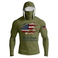 thumbnail image 5 of Zimjoy UPF 50+ Long Sleeve Mens Sun Protection Shirts Fishing Hoodies for Men with Face Mask UV Rash Guard Shirts Army Green 3XL, 5 of 5