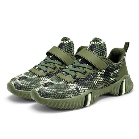 

Kids Sneakers for Boys Running Shoes Lightweight Breathable Walking Shoes Green 36