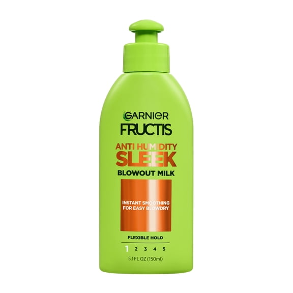 Garnier Fructis Style Anti-Humidity Smoothing and Straightening, All Hair Types, Milk, 5.1 fl oz