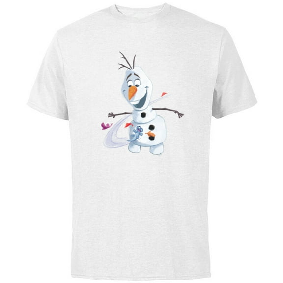 Disney Frozen 2 Olaf & Mattias Autumn Fun - Short Sleeve Cotton T-Shirt for Adults - Customized-White