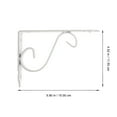 thumbnail image 4 of Miangastore Triangle Wall Shelf Brackets White 2Sets 5.9X4.5X1Inch Iron, 4 of 8