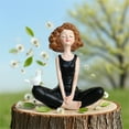 thumbnail image 4 of JJKBVCLO Statue de Yoga Fille Jardin Extérieur Résine Maison Bureau, 4 of 6