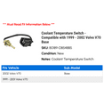 thumbnail image 2 of Coolant Temperature Switch - Compatible with 1999 - 2002 Volvo V70 Base 2000 2001, 2 of 2