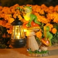 thumbnail image 3 of Solar Frog Garden Statues Outdoor Decor - Mushroom Frog Figurines with Lights, Fairy Garden Accessories for Yard Art Lawn Ornaments, Porch, Patio, Balcony, Home - Gardening Gifts for Women, 3 of 8