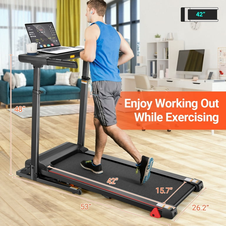 Treadmill with Desk 300lbs Capacity Treadmill with Incline