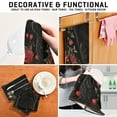 thumbnail image 7 of WOBOGO Red Rose Black Cat Pattern Kitchen Towel 6 Piece Large Cotton Dishcloth Premium Absorbency Set with Hanging Loop, 7 of 7