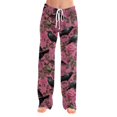 thumbnail image 6 of Zydvens Women's Halloween Pajama Pants - High Waisted Wide Leg Lounge Pants with Pockets - Elastic Drawstring Soft Sleepwear PJ Bottoms - Spooky Skeleton Ghost Pumpkin Printed Lounge Underwear S-3XL, 6 of 7