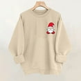 thumbnail image 2 of Under 10 dollars! Womens Christmas Sweatshirts Funny Santa Claus Simple Printed Pullover Tops Loose Fit Long Sleeve Xmas Sweatshirts, 2 of 6