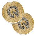 thumbnail image 1 of Letter Q Musical Instrument Alphabet Set of 2 Cup Holder Car Coaster, 1 of 1