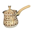 thumbnail image 2 of Cafetera árabe, olla para derretir y chocolate, con tapa y vertedor, calentador de leche, olla para derretir café, para hacer arte 550 ml, 2 of 8