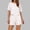 White, variant on Womens Cherry Print Lounge Set Pointelle Top and Elastic Shorts Summer Sleepwear