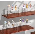 thumbnail image 5 of Jusalpha 4 Pcs Large 13'' Clear Acrylic Risers, Display Risers Shelf Showcase Fixtures for Retail, Display Stand for Amiibo Funko POP Figures, Cupcakes, Food Display, Cabinet Organizer(13''x 4.5''x 6, 5 of 5