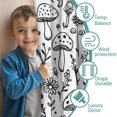 thumbnail image 3 of Blackout Kids Curtains,Black and White Mushroom Childrens Insulated Curtains Set Of 2,Bedroom Essentials,Toddler Room Decor 42x54in(106x137cm), 3 of 4