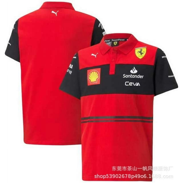 Racing Polo Short Sleeve Men, F1 Racing Polo Shirt, Comfortable, Wear-resistant, Anti-static-ZJKDGJKJ