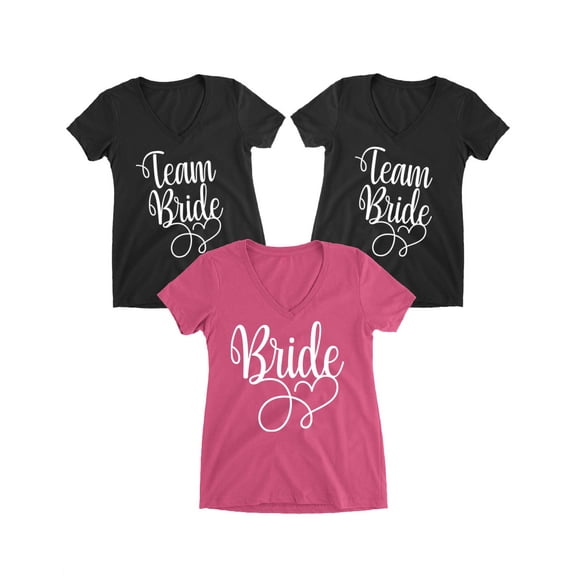 Awkward Styles Bride Ladies T-Shirt Team Bride Tshirt Team Bride Vneck Shirts Bride Tops Bachelorette Tops Wedding Shirts Team Bride Proposal Shirts Team Bride Shirt Bride T-Shirt Bridal Gifts
