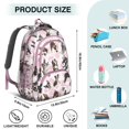 thumbnail image 5 of Cute Boston Terrier Dog and Pink Love Heart Backpack for School,Cute School Bag,Schoolbag with Adjustable Shoulder Straps & Padded Back,16.9 Inch, 5 of 5