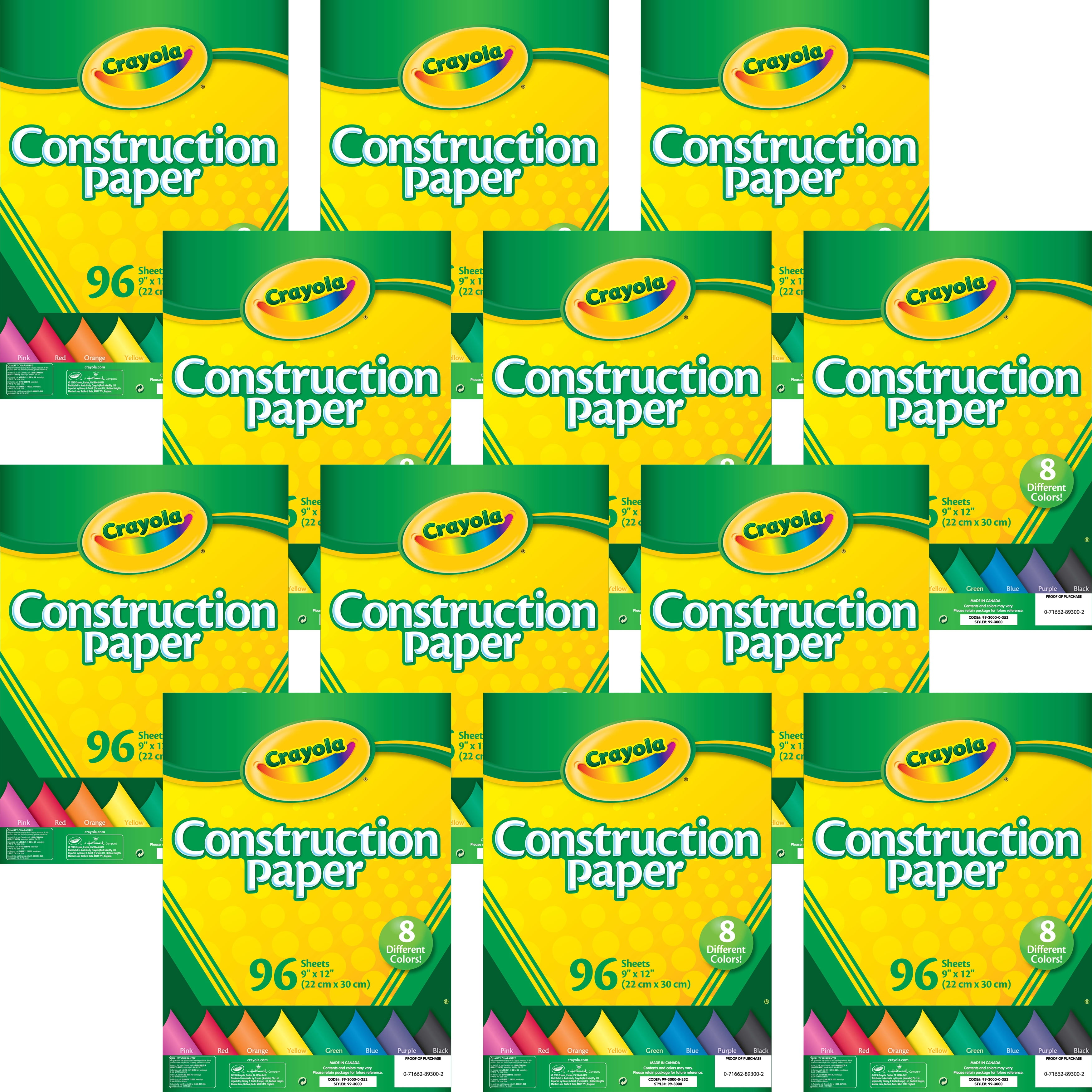Crayola Construction Paper Pad 9"X12" 96 SheetsMultipack Of 12