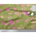 thumbnail image 2 of Soimoi Poly Georgette Fabric Flamingo Bird Print Fabric by the Yard 52 Inch Wide, 2 of 3