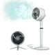 thumbnail image 1 of Shark FlexBreeze Ventilador oscilante de pedestal y mesa con mando a distancia, interior y exterior, portátil, con cable e inalámbrico con accesorio InstaCool Misting, blanco, FA222WH, 1 of 5