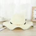 thumbnail image 1 of DONGYUN001-Sombrero de ala ancha flexible para mujer, gorra de paja, informal, floral, Panamá, vacaciones al aire libre, playa, Verano qym unisex, 1 of 2