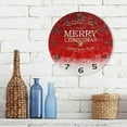 thumbnail image 7 of GZHJMY Merry Christmas Wall Clock, Silent Non Ticking Battery Operated Creative Decorative Round PVC Clock for Kitchen, Living Room, Bathroom, Home School Office Decor, 10 Inch, 7 of 7