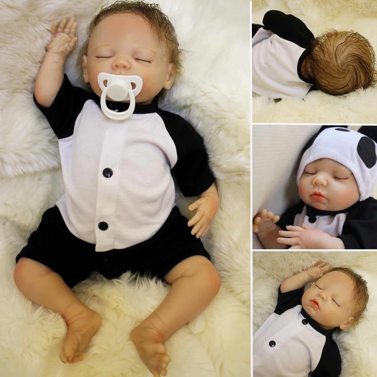 18inch Silicone Reborn Baby Boy Dolls Real Look Doll Realistic New Year Gift Toy