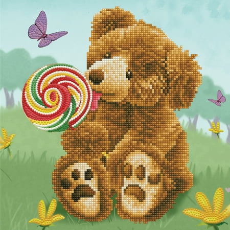 UPC: 4895225921720 | DIAMOND DOTZ® Honey Pot Bear Lolly Pop Lick Diamond Painting Kit