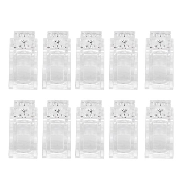 10pcs/set Transparent Nail Tip Clips Polygel Quick Building Form Nail Gel Accessories