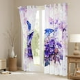 thumbnail image 5 of Erosebridal 3D Butterfly Purple Curtains for Bedroom Dreamy Butterfly Curtains & Drapes, Watercolor Tie Dye Butterfly Print 30%-50% Blackout Curtains 42''Wx63''L for Living Room, 5 of 5
