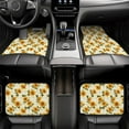 thumbnail image 7 of Vsdgher Light Green Plaid Sunflower Car Foot Mat Set of 4 Pieces Universal Floor Liner Car Accessories Fits Most Cars, Trucks, Vans, sedans, SUV, 7 of 7