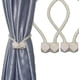 thumbnail image 3 of 2 uds. Alzapaños magnéticos para cortina, Material de paja de trigo, estilo diamante, cuerda trenzada ajustable, retenciones de cortina, diseño moderno para ventana, 3 of 4