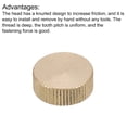 thumbnail image 4 of Knurled Thumb Nuts, 4 Pack M6 x D20mm x H7mm Brass Blind Hole Knurled Thumb Nuts, 4 of 5