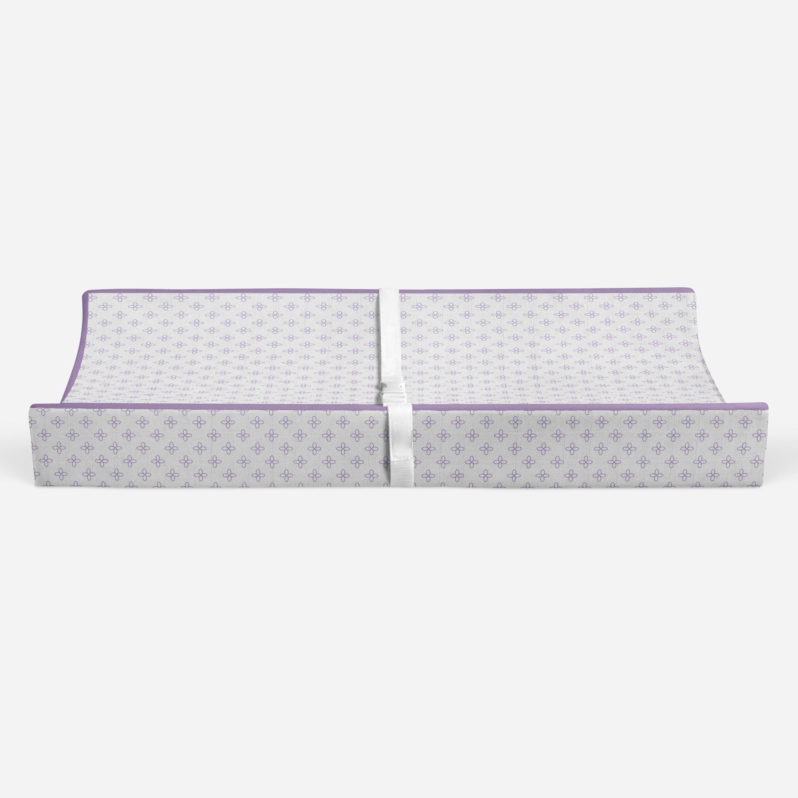 Bacati - Petals Lilac Quilted Muslin Changing Pad Cover