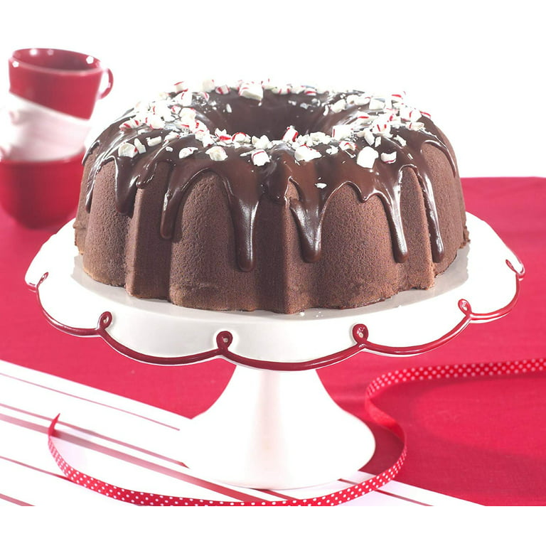 Nordicware 6-Cup Non-Stick Red/Blue Bundt Pan, Lightweight 