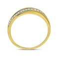 thumbnail image 4 of 10kt Yellow Gold Womens Round Diamond Contour Row Band Ring 1/6 Cttw, 4 of 4