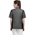 thumbnail image 4 of Short Sleeves Gray Color Zipper Chef Coat Jacket Uniform for women with Side Mesh ideal for Caterers and Culinary professional M Size, 4 of 4