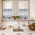 Coastal Starfish Conch Retro Plank Curtain Tier and Valance Set 3 Piece ...