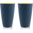 thumbnail image 1 of Vasos de cepillo de dientes CHAO Paquete de 2 irrompibles suaves duraderos azul claro, 1 of 4