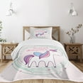 thumbnail image 3 of Ambesonne Saying Quilted Bedspread Set 2 Pcs, Magic Unicorn, Twin Size, Multicolor, 3 of 6
