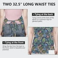 thumbnail image 6 of Blue Pioneer Flower and Paisley Pattern Apron-Garden Aprons for Women with Pockets-Cotton Linen Waterproof Kitchen Cooking Gardening Aprons Adjustable for Kitchen,Cooking,BBQ and Salon 33x27 Inch, 6 of 7