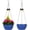 Dark Blue, variant on 2 Packs Solar Hanging Basket Planters for Plants Outdoor, Self Watering Black Flower Plants Pots with Solar Light Drainer for Balcony Patio Garden Outdoor Decoration